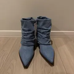ZARA ハイヒールデニムショートブーツ