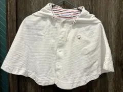 familiar ファミリア　フード付きポンチョ ホワイト80