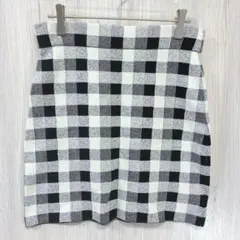 【美品】Theory セオリー ギンガムチェック ニットスカート ミニ丈 Sのサムネイル