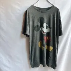XL⭐️OLD NAVY ミッキーマウス ビッグプリント Tシャツ ダークグレー