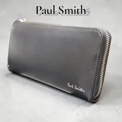 Paul Smith ポールスミス 長財布 レザー ブラック ラウンドファスナー