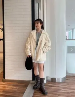 アイボリー オーバーサイズジャケット　kastane