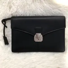 未使用級✨ダンヒル　 レザー クラッチバッグ セカンドバッグ ブラック