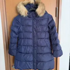 ユニクロ　キッズ　ガールズ　コート　取り外し可能ファー付き