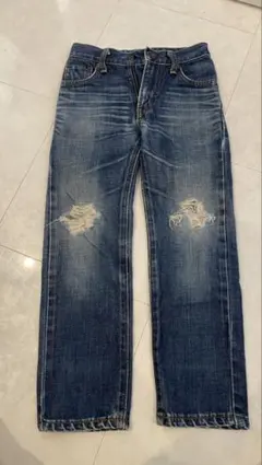 キッズ110cm EDWIN デニム ダメージ加工 ジーンズ 長ズボン