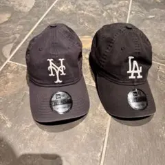 【2個セット】9TWENTY キャップ シール付き 中古品 ネイビー／ブラック