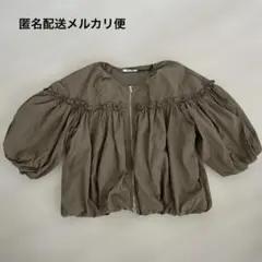【新品未使用】MELANGE パフスリーブドルマンブルゾン　フリーサイズのサムネイル