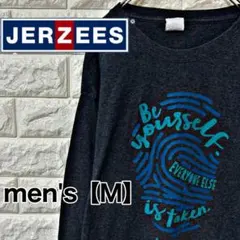 【JERZEES ジャージーズ】長袖Tシャツ　ロンT【メンズM】グレー　D69のサムネイル