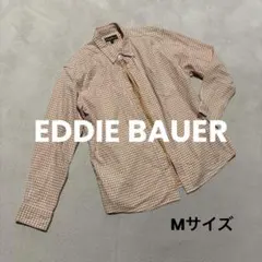 美品】エディーバウアー 総柄 長袖シャツ 花柄 カーキ XS 状態良好 