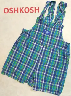 OSHKOSH　ロンパース　オーバーオール　綿100%　チェック柄　80 90