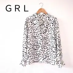 GRL ドット柄 長袖シャツ