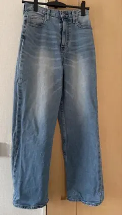 GLOBAL WORK WIDE STRAIGHT デニムパンツ S