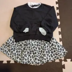 ＊GLOBAL WORK＊フリル襟スウェット＆スカートセット　110cm