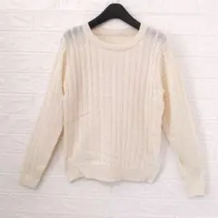 未使用　vis ケーブル編み ニット　M