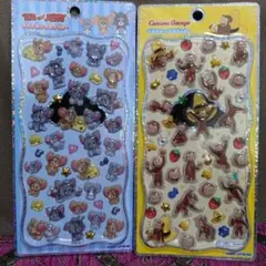 プチドロップステッカー　セット　おさるのジョージ　トムアンドジェリー　新品未開封