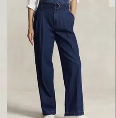 激カワ 石井杏奈さん着用POLO RALPH LAURENベルトジーンズ リボン