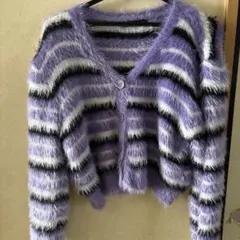 レトロ 平成ギャル シャギーニットカーディガン