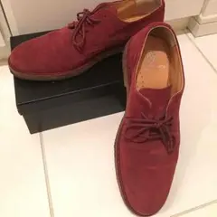 SUEDE OXFORD WINE RED