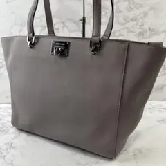 MICHAEL KORS マイケルコース 本革 レザー トートバッグ 灰色グレーのサムネイル