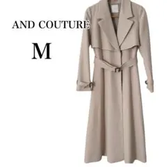 【Mサイズ】★美品 トレンチコート ベージュ ベルト 厚手 春秋冬 通勤 きれい