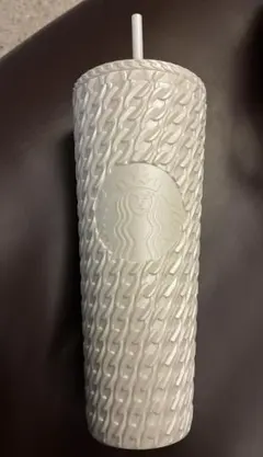 Starbucks ケーブル柄ホワイトタンブラー