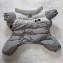 FASHION SPORT グレー　犬服 ダウンジャケット　Mサイズ