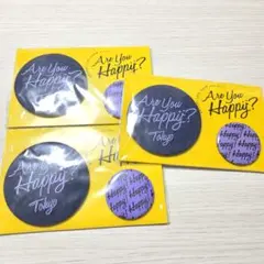 嵐　Are You Happy?　グッズ　　缶バッジ　紫 3個セット