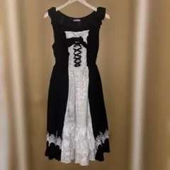 axes femme kawaii ジャンスカ(黒)