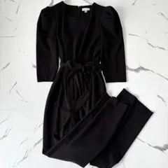 CalvinKlein✨オールインワンパーティードレス　パフスリーブベルト2XL