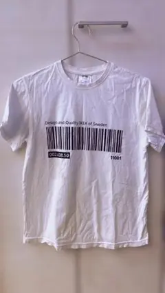 IKEA バーコードデザイン Tシャツ S/M