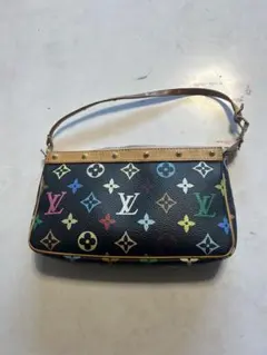 LOUIS VUITTON ブラック マルチカラー ハンドバッグ エライザ - メルカリ