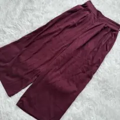 シューラルー ガウチョ パンツ ボルドー ワインレッド　フリーサイズ F