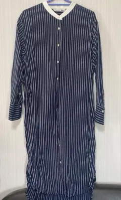 JW ANDERSON ネイビー ストライプ ロングシャツワンピース Mのサムネイル
