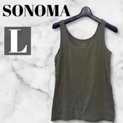 【L】SONOMA THE EVERYDAY TANK オリーブグリーン 夏服