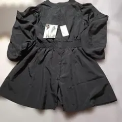 FLASHBLUE シャーリングチュニック　ブラックのサムネイル