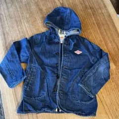 【極美品】キッズ　DANTON フード付きデニムジャケット Ｌサイズ