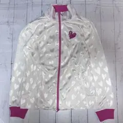 美品✨VIVA HEART ビバハート 長袖 ジャケット ハート 総柄 ホワイト