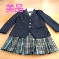 学生服 黒ブレザー 緑チェックスカート　コスプレ