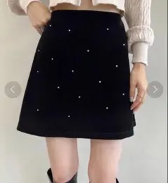 NICE CLAUP ベロアビジュースカートのサムネイル