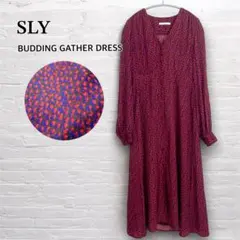 SLY Budding Gather Dress 長袖 ワンピース 赤