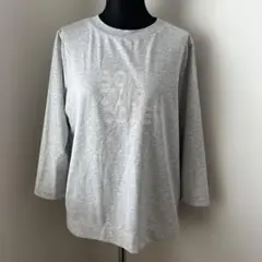 CROCODILE CODE 七分袖 カットソー グレー Lサイズ