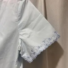 Aylesbury 半袖シャツ ライトブルー 刺繍のサムネイル