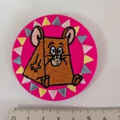 トムとジェリー　刺繍バッジ　5.5cm