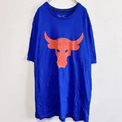 美品 アンダーアーマー Ｔシャツ クルーネック 【XL】 青 ビッグサイズ 半袖