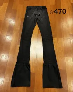 Black flaredenim Swag ギミック アーカイブ Y2K レザー - メルカリ