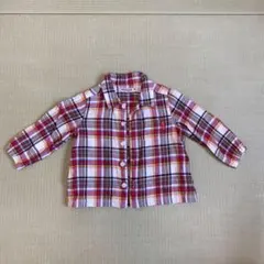 MIKI HOUSE チェック柄 長袖シャツ 80cm