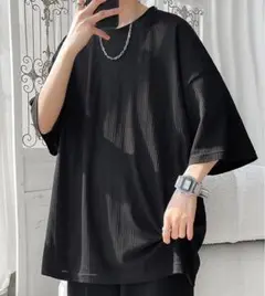 ビッグシルエット❤️オーバーサイズ 810 黒 Tシャツ ブラック Lサイズ