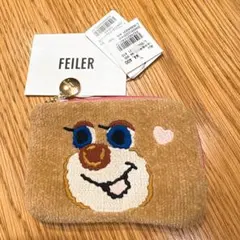 【新品未使用】FEILER ドアップテディガール L字ポーチ