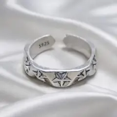 シルバー　リング　星　メキシカンジュエリー　ヴィンテージ　スター　スタッズ