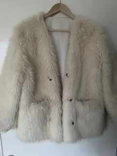 N.s ボリュームファーノーカラーコート